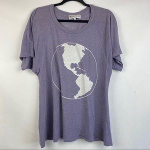 Wildfox Tops - Wildfox Oversized Graphic Earth Shirt Wildfox Tops - Wildfox Oversized Graphic Earth Shirt